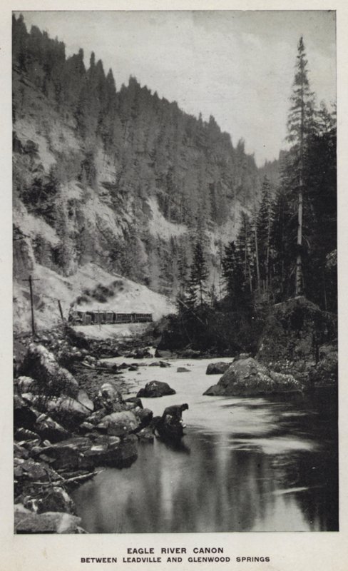 Kaniony Kolorado: kanon rzeki Eagle, między Leadville a Glenwood Springs (zdjęcie czarno-białe) autorstwa William Henry Jackson