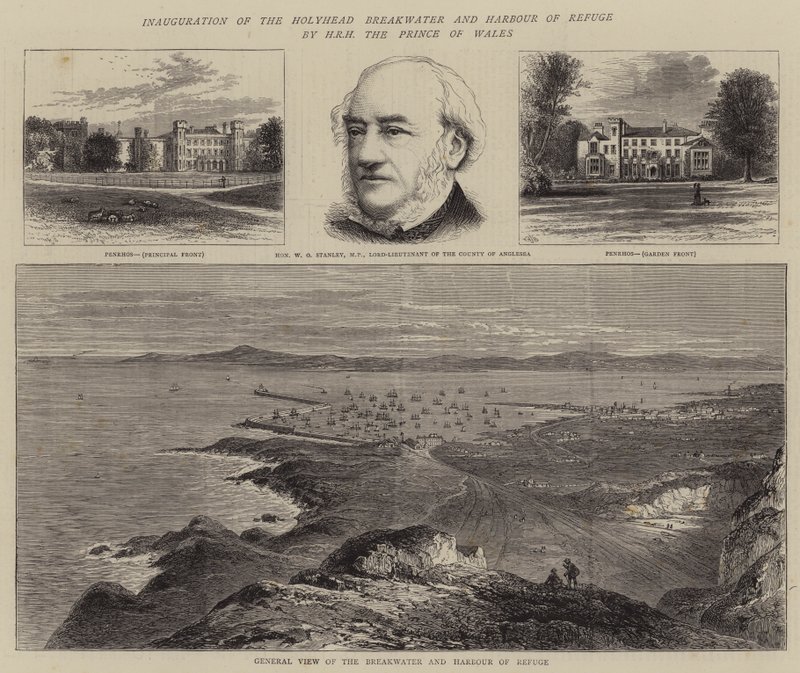 Inauguracja Falochronu Holyhead i Portu Schronienia przez JKW Księcia Walii autorstwa William Henry James Boot