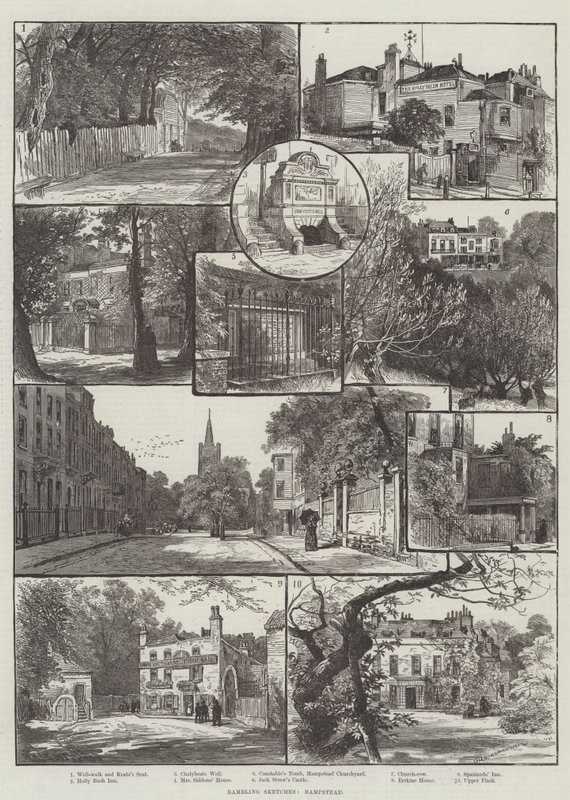 Wędrujące szkice, Hampstead autorstwa William Henry James Boot