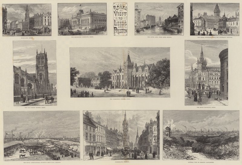 Królewska wizyta w Leeds i Preston autorstwa William Henry James Boot
