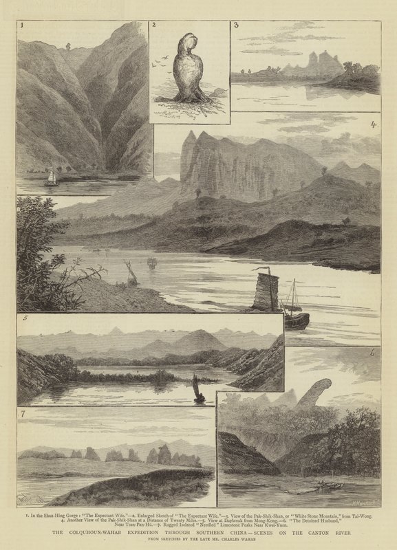 Wyprawa Colquhoun-Wahab przez południowe Chiny, Sceny na rzece Kanton autorstwa William Henry James Boot
