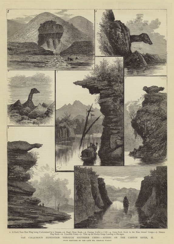 Wyprawa Colquhoun przez południowe Chiny, Sceny nad rzeką Kanton, II autorstwa William Henry James Boot