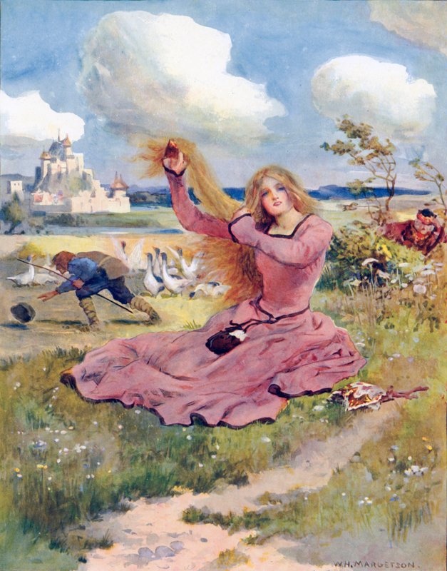 Zdmuchnij, wy wietrzyk, dmuchnij, mówię, zdmuchnij kapelusz stada gęsi autorstwa William Henry Margetson