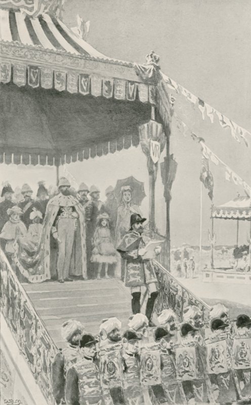 Królowa zostaje ogłoszona cesarzową Indii w Delhi autorstwa William Henry Margetson