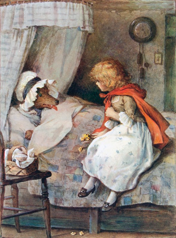- Jakie masz wielkie oczy, babciu! powiedziała ona autorstwa William Henry Margetson
