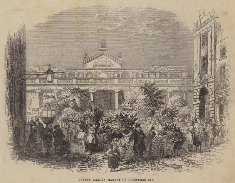 Targ w Covent Garden w Wigilię autorstwa William Henry Pike
