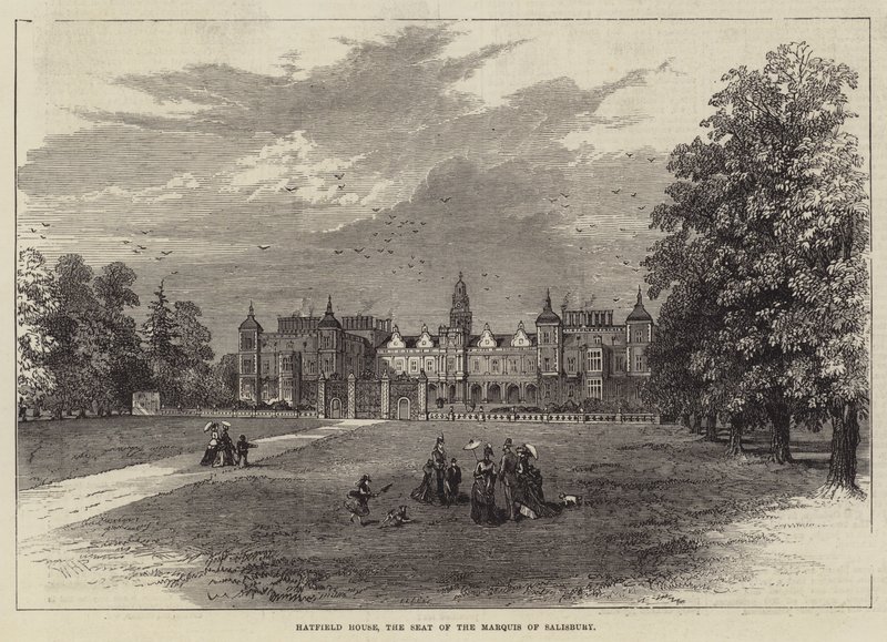 Hatfield House, siedziba markiza Salisbury autorstwa William Henry Pike