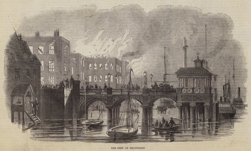 Ogień w Gravesend autorstwa William Henry Pike