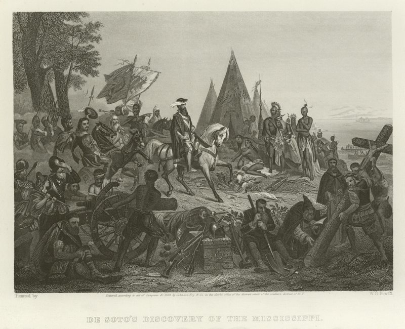 Odkrycie Missisipi przez De Soto autorstwa William Henry Powell