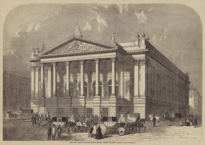 Nowa Królewska Włoska Opera-House, Covent Garden, Edmund Barry, Architekt autorstwa William Henry Prior