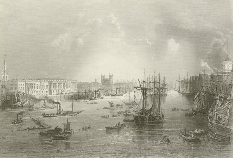 Port w Londynie autorstwa William Henry after Bartlett