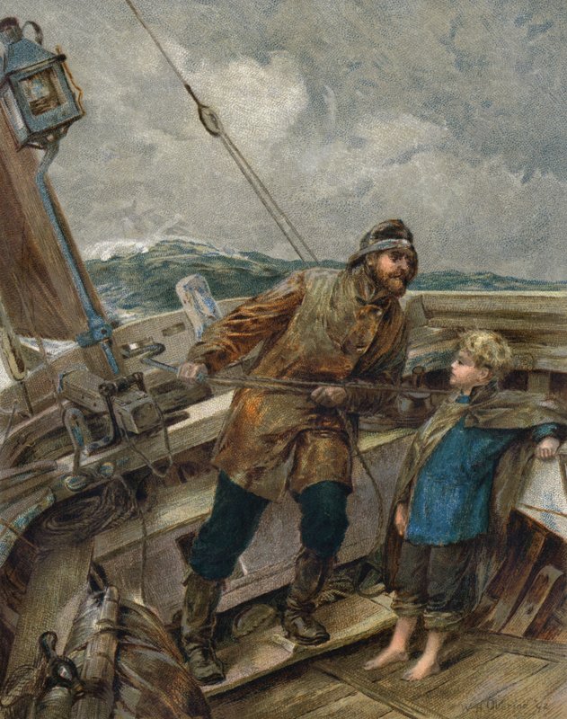 Mój ojciec jest u steru (kolor lito) autorstwa William Heysham (after) Overend