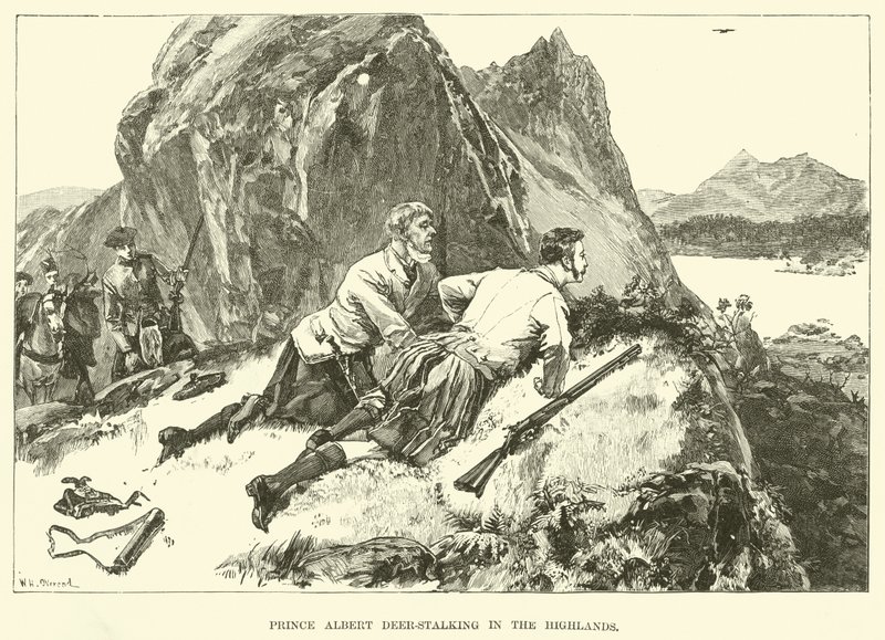 Prince Albert Deer-Stalking w Highlands (grawerowanie) autorstwa William Heysham (after) Overend