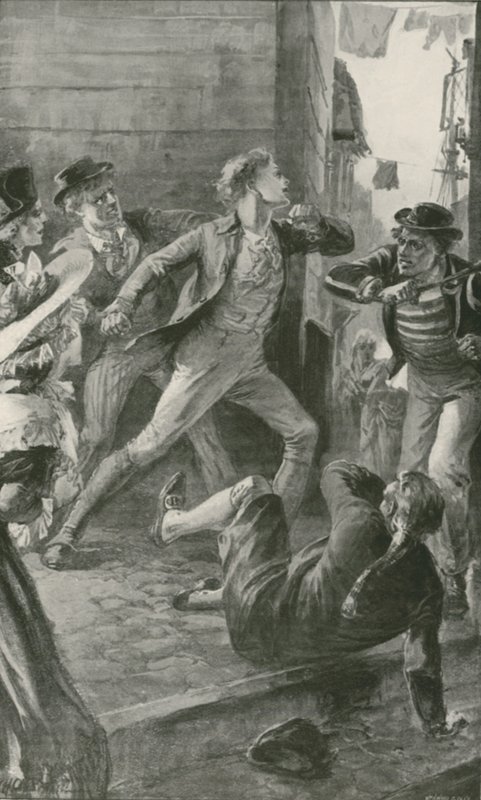 Ofiara Press-Gang stawia silny opór autorstwa William Heysham Overend
