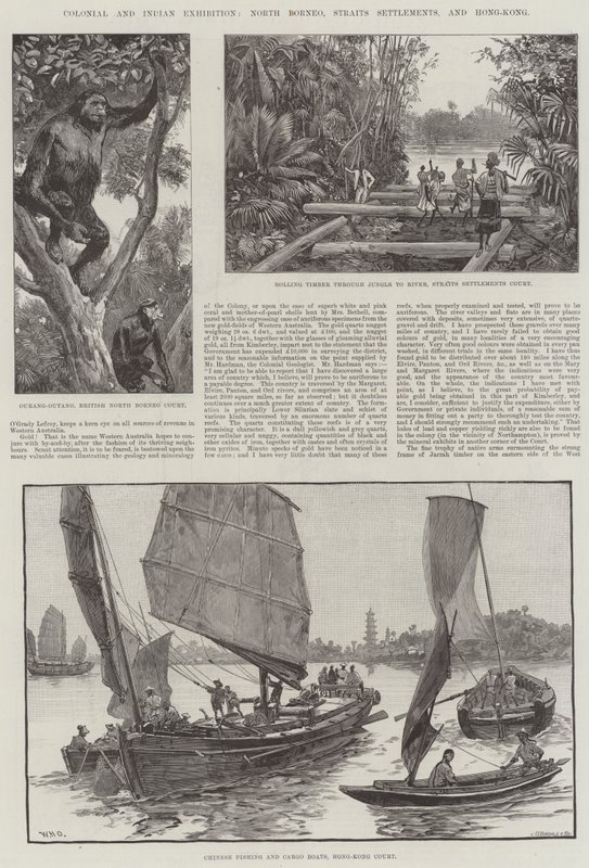 Wystawa kolonialna i indyjska, Północne Borneo, Osiedla Cieśniny i Hong-Kong autorstwa William Heysham Overend