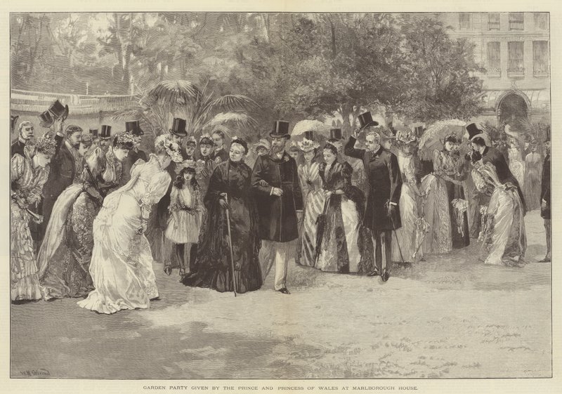 Garden Party wydane przez księcia i księżną Walii w Marlborough House autorstwa William Heysham Overend