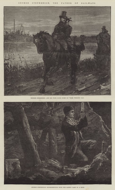 George Stephenson, ojciec kolei autorstwa William Heysham Overend