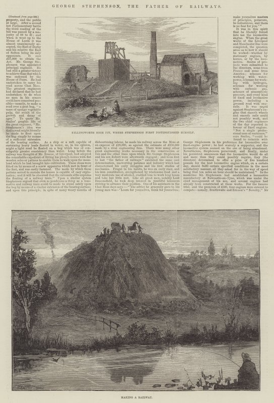 George Stephenson, ojciec kolei autorstwa William Heysham Overend
