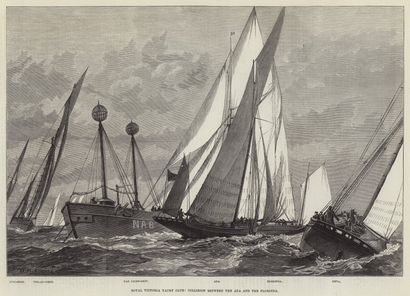 Royal Victoria Yacht Club, Zderzenie Ada i Florinda autorstwa William Heysham Overend