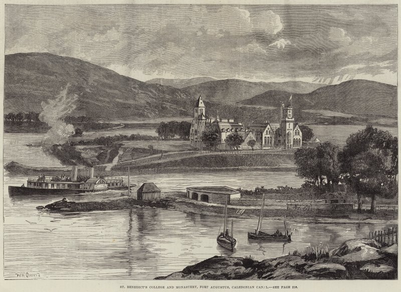 Kolegium i klasztor św Benedykta, Fort Augustus, Kanał Kaledoński autorstwa William Heysham Overend