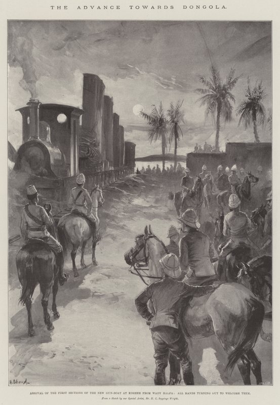Natarcie w kierunku Dongoli autorstwa William Heysham Overend