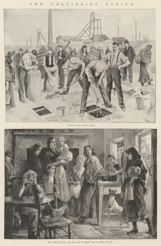 Strajk w kopalniach autorstwa William Heysham Overend