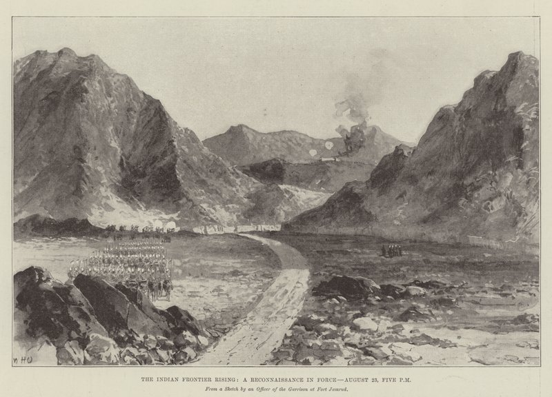Indian Frontier Rising, rekonesans w życie, 23 sierpnia, godz. 17.00 autorstwa William Heysham Overend