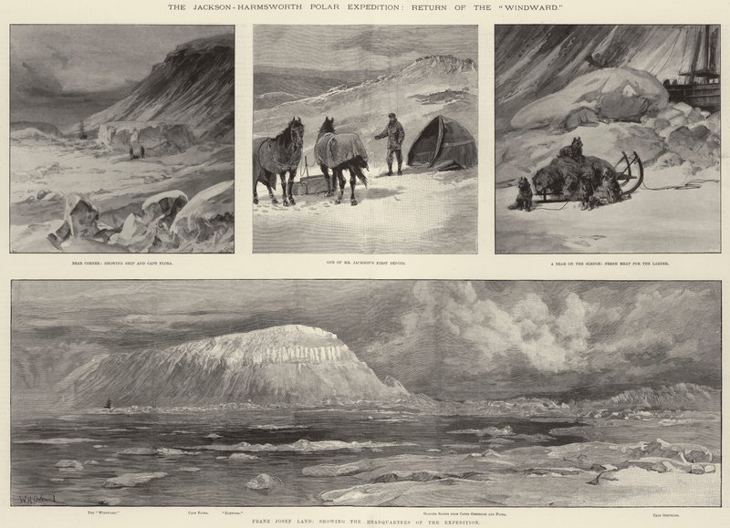 Ekspedycja polarna Jackson-Harmsworth, Powrót nawietrznej autorstwa William Heysham Overend