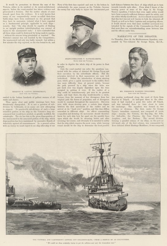 Utrata HMS Victoria autorstwa William Heysham Overend