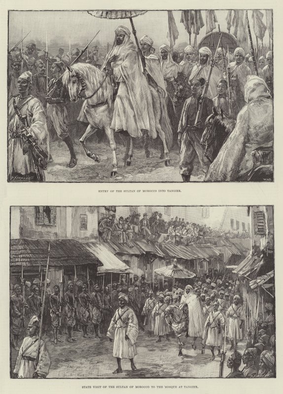 Sułtan Maroka w Tangerze autorstwa William Heysham Overend