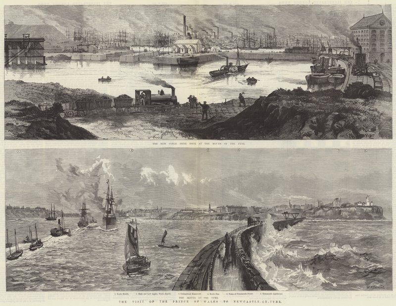 Wizyta księcia Walii w Newcastle-on-Tyne autorstwa William Heysham Overend