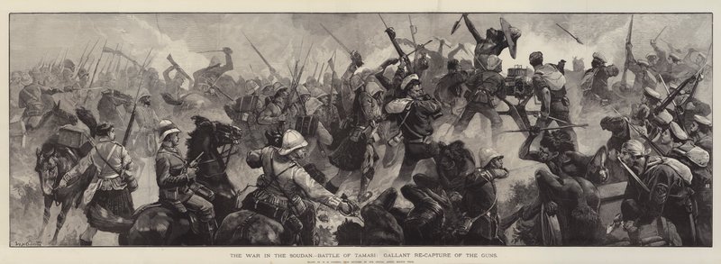 Wojna w Sudanie, Bitwa pod Tamasi, Waleczne ponowne zdobycie broni autorstwa William Heysham Overend