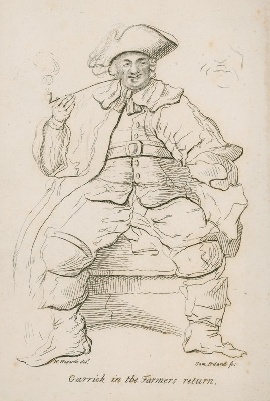 David Garrick w powrocie farmera autorstwa William Hogarth