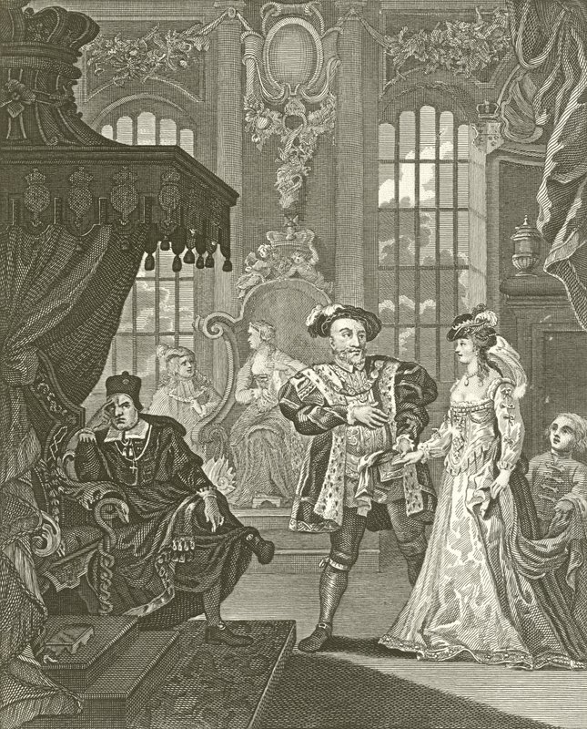 Henryk Ósmy i Anna Boleyn autorstwa William Hogarth