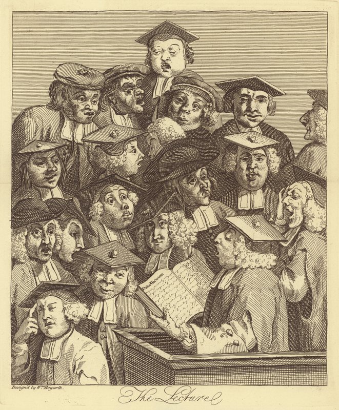 Wykład autorstwa William Hogarth