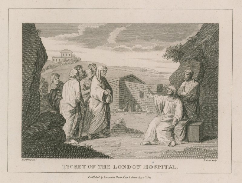 Bilet do Szpitala Londyńskiego autorstwa William Hogarth