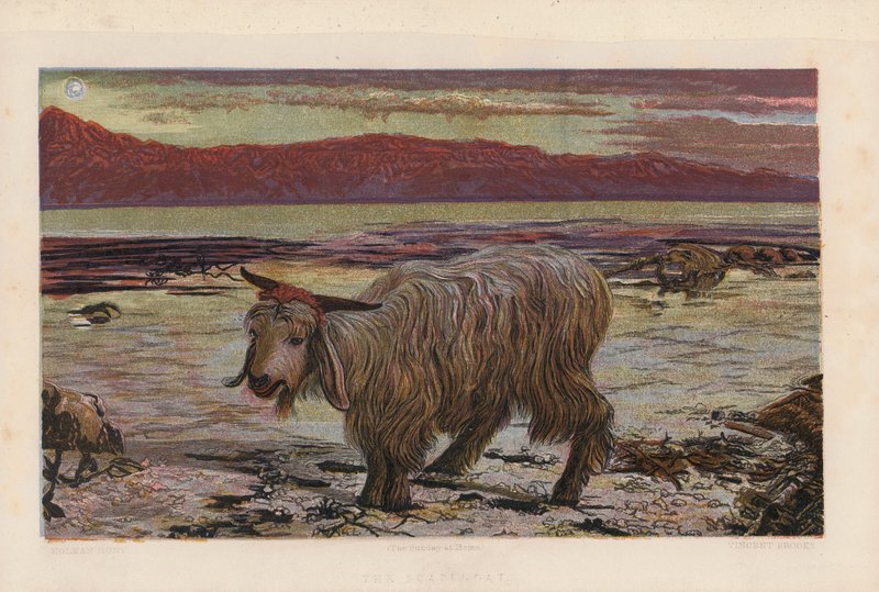 Kozioł ofiarny (kolorowa litografia) autorstwa William Holman (after) Hunt