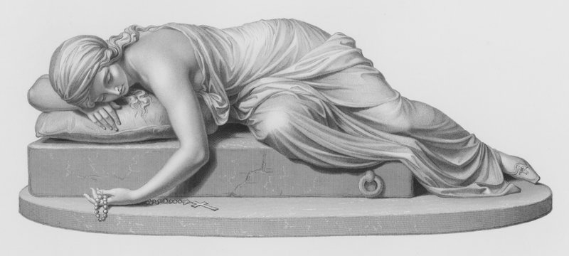 Beatrici Cenci, ryt W Roffe z rzeźby Harriet Hosmer (grafika) autorstwa William John Roffe