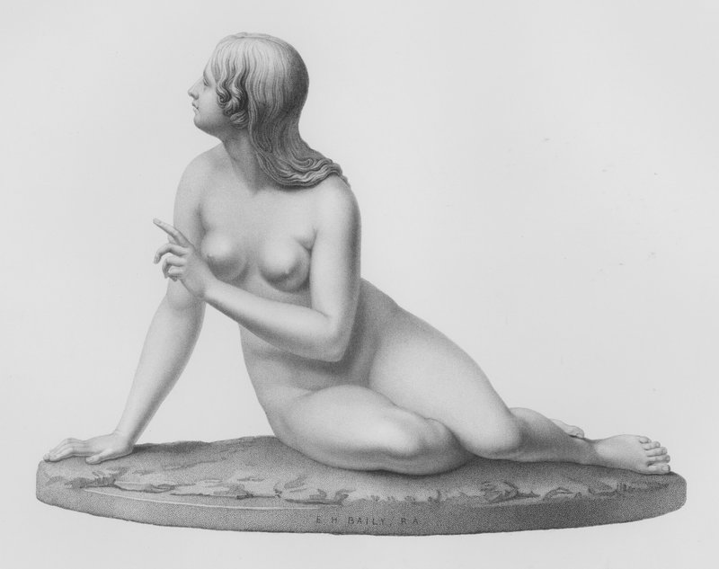 Eve Listening to the Voice, grawerowane przez W Roffe z rysunku F. Roffe (grafika) autorstwa William John Roffe