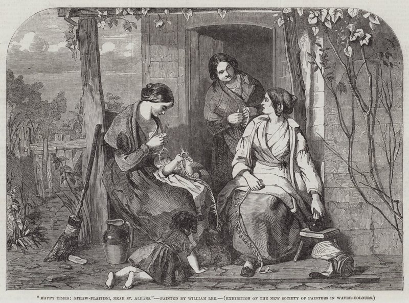 Happy Times, plecenie słomy, niedaleko St Albans autorstwa William Lee