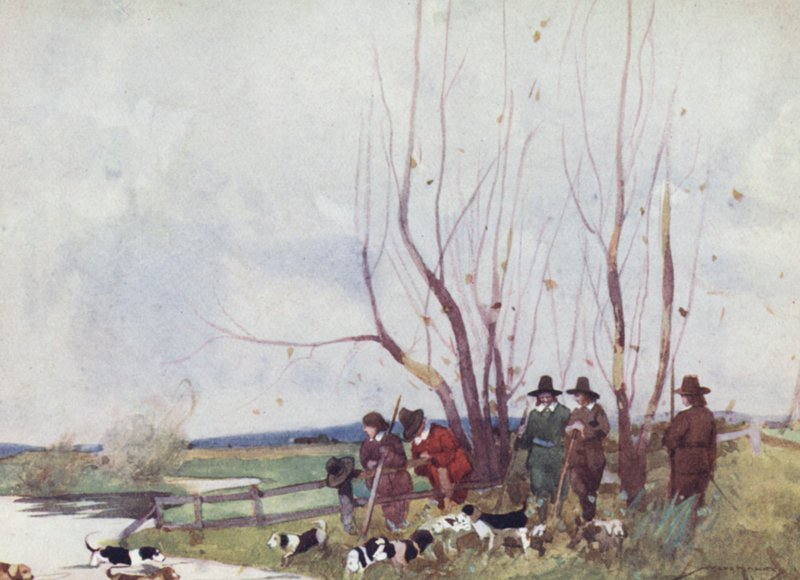 Ilustracja do The Compleat Angler autorstwa Izaaka Waltona (litografia kolorowa) autorstwa William Lee Hankey