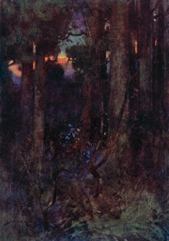 Ilustracja do The Deserted Village autorstwa Olivera Goldsmitha (litografia kolorowa) autorstwa William Lee Hankey