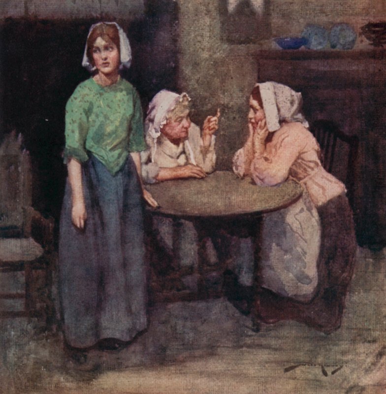 Ilustracja do The Deserted Village autorstwa Olivera Goldsmitha (litografia kolorowa) autorstwa William Lee Hankey