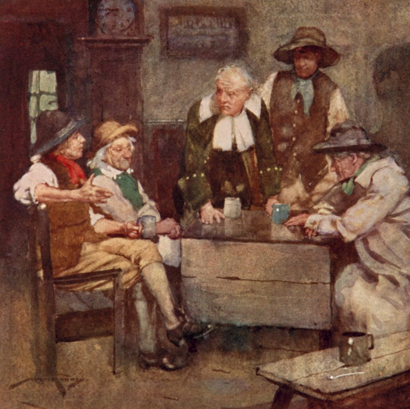 Ilustracja do The Deserted Village autorstwa Olivera Goldsmitha (litografia kolorowa) autorstwa William Lee Hankey