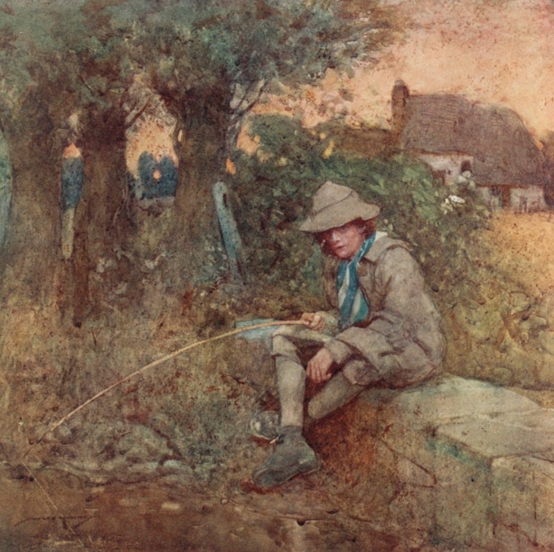 Ilustracja do The Deserted Village autorstwa Olivera Goldsmitha (litografia kolorowa) autorstwa William Lee Hankey