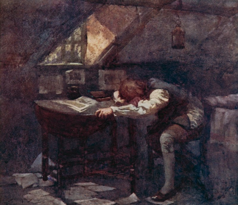 Ilustracja do The Deserted Village autorstwa Olivera Goldsmitha (litografia kolorowa) autorstwa William Lee Hankey