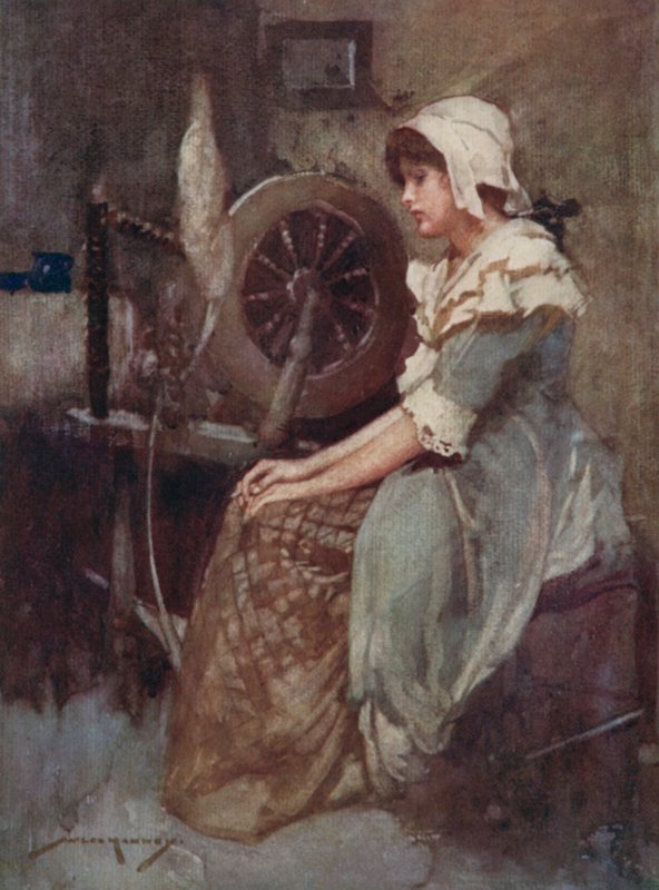 Ilustracja do The Deserted Village autorstwa Olivera Goldsmitha (litografia kolorowa) autorstwa William Lee Hankey