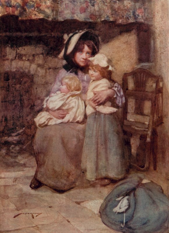 Ilustracja do The Deserted Village autorstwa Olivera Goldsmitha (litografia kolorowa) autorstwa William Lee Hankey