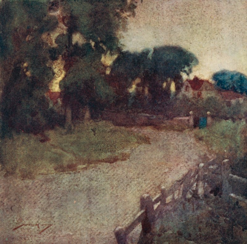 Ilustracja do The Deserted Village autorstwa Olivera Goldsmitha (litografia kolorowa) autorstwa William Lee Hankey