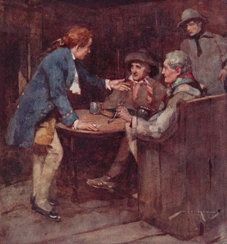 Ilustracja do The Deserted Village autorstwa Olivera Goldsmitha (litografia kolorowa) autorstwa William Lee Hankey